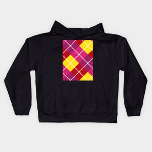 Bright Grids Pattern Kids Hoodie